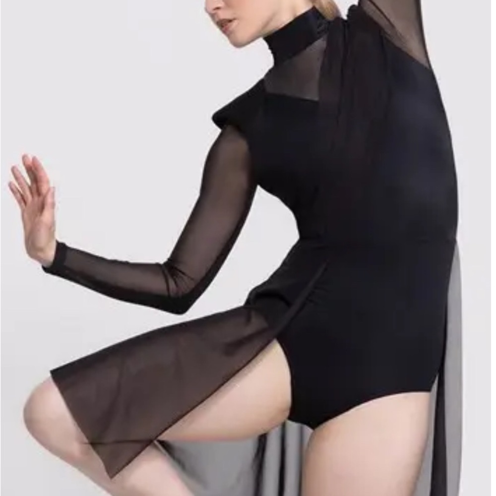 Weissman’s Black Sheer Sleeve Dress